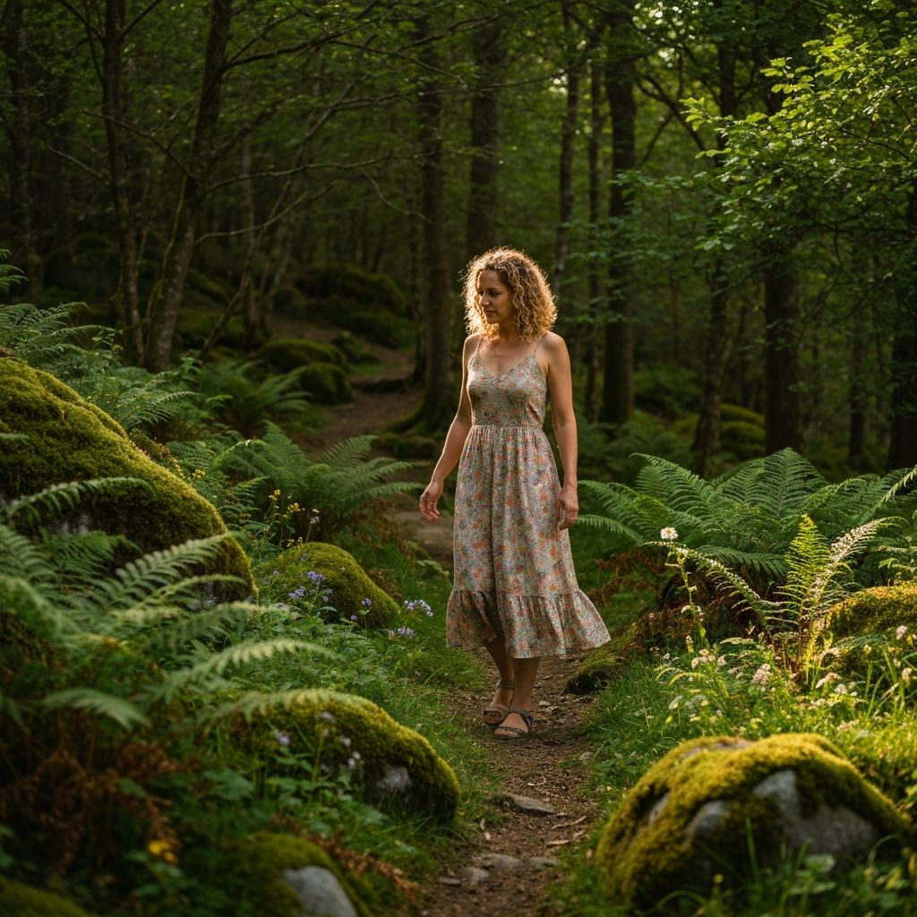 Person in natürlicher Umgebung